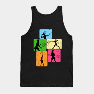 Vintage Tennis Ball Tennis Girl Player Tank Top